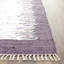 Tapis mauve / blanc en coton tissé à plat à la main Paynter-17628128