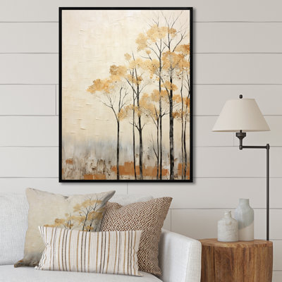Harmonous Beige Tree, reproduction d'art sur toile