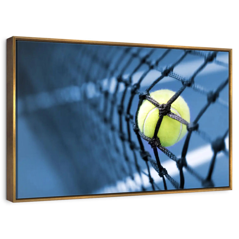 Filet de tennis, Cadre flottant doré, 13 po x 9 po