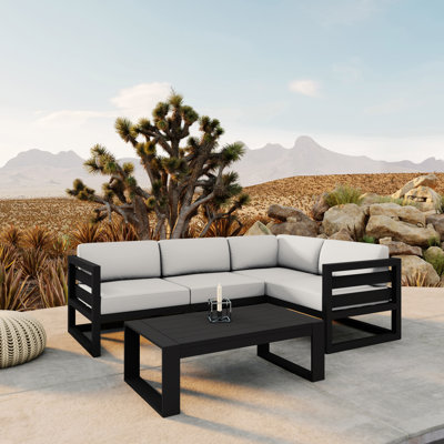 Ensemble de conversation modulaire 5 pièces avec coussins Sunbrella Smith