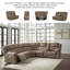 Canapé modulaire en cuir 4 pièces Jaydene-90630282