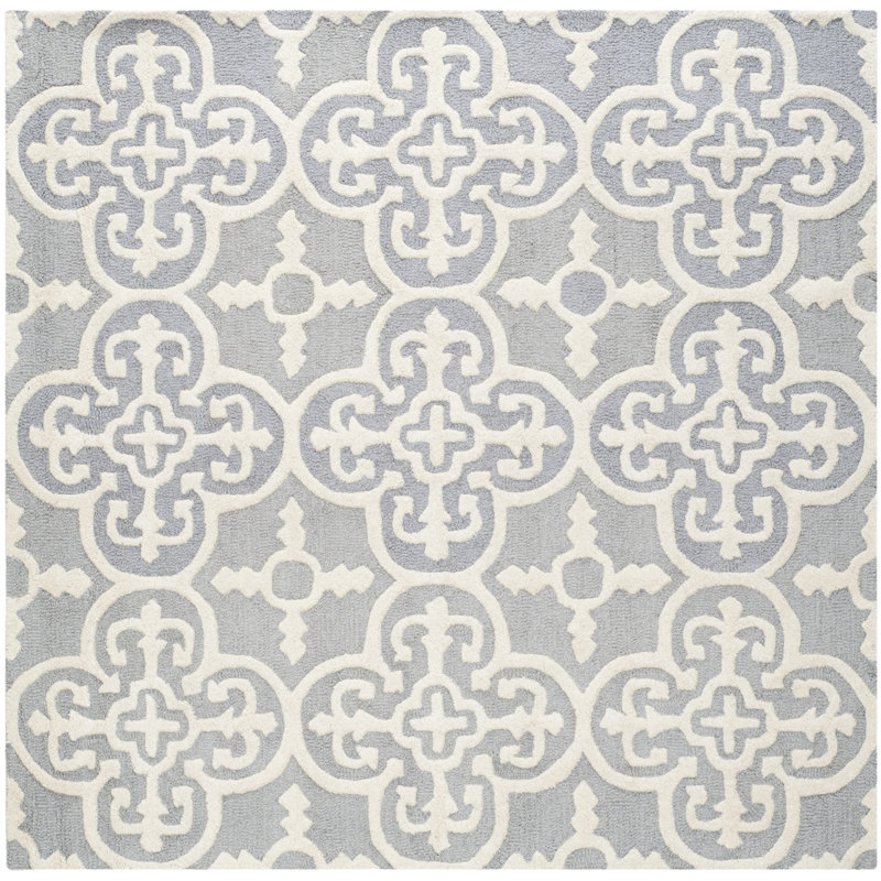 Cambridge Hand Tufted Wool Ikat Rug, Square 6'