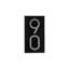 Floating Stand-Off 2-Number Vertical Sign, Black /W/ Silver Modern Font Numbers-1603769065