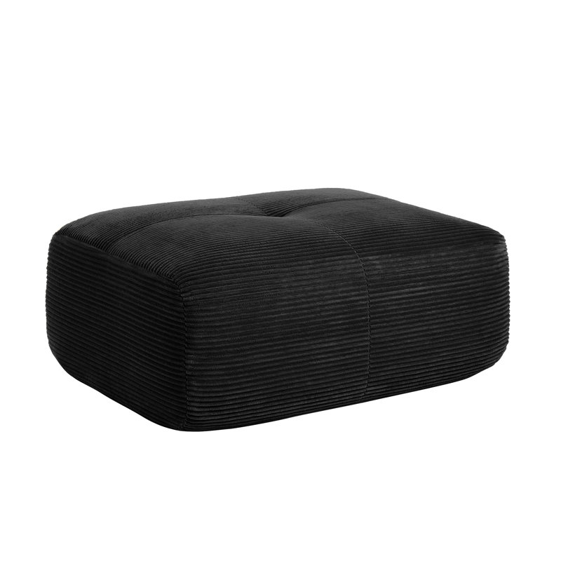 Repose-pieds rectangulaire pour l'intérieur, Noir