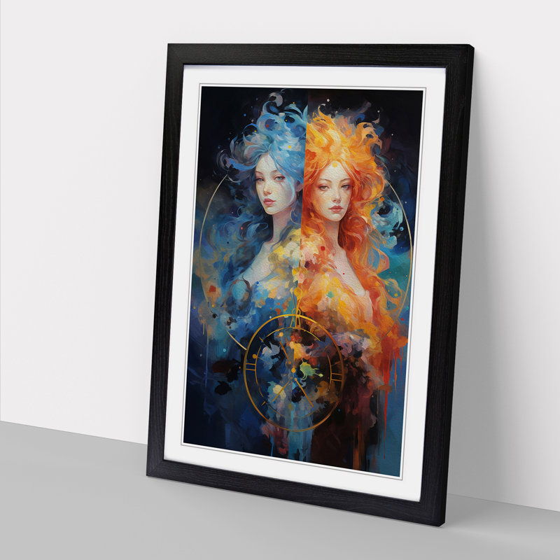 Single Picture Frame Print on Wood, Black Framed, 64cm H x 46cm W