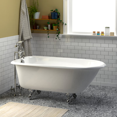 Bartlett 60.75'' x 30.5'' Soaking Cast Iron Bathtub