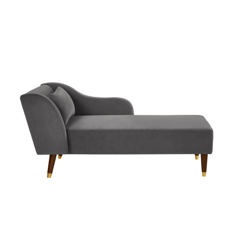 Revêtement en velours de la méridienne Modern, Gris