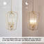  Lustre lanterne à intensité variable à 4 lumières avec abat-jour en verre bullé Jasrah-551269036