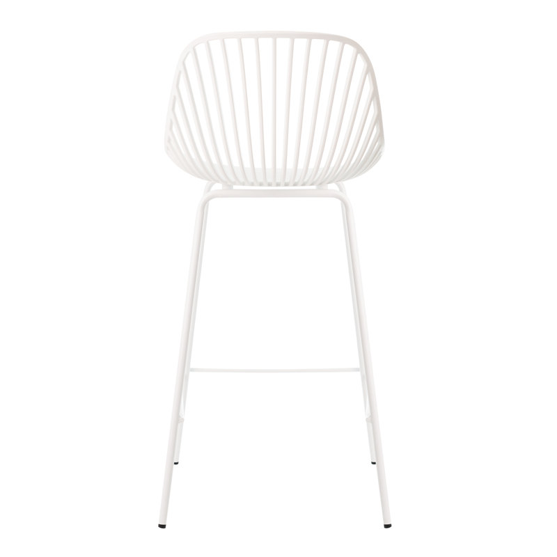 Kaytlyn Counter Stool with Metal Frame, White