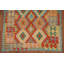 Tapis géométrique réversible kilim 4 x 6