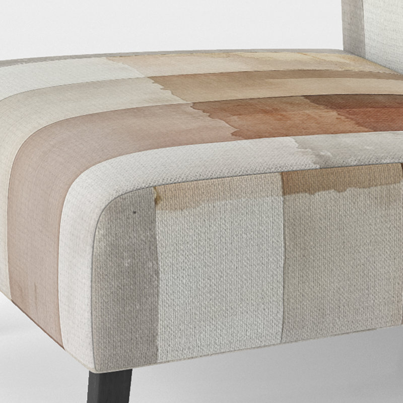 Chaise d'appoint Abstract Minimalisme - Chaise d'appoint brune, Pantoufle sans accoudoirs