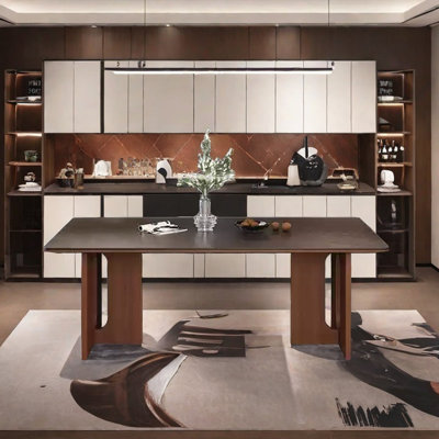 Black Rock Slab Dining Table by MRzenghong