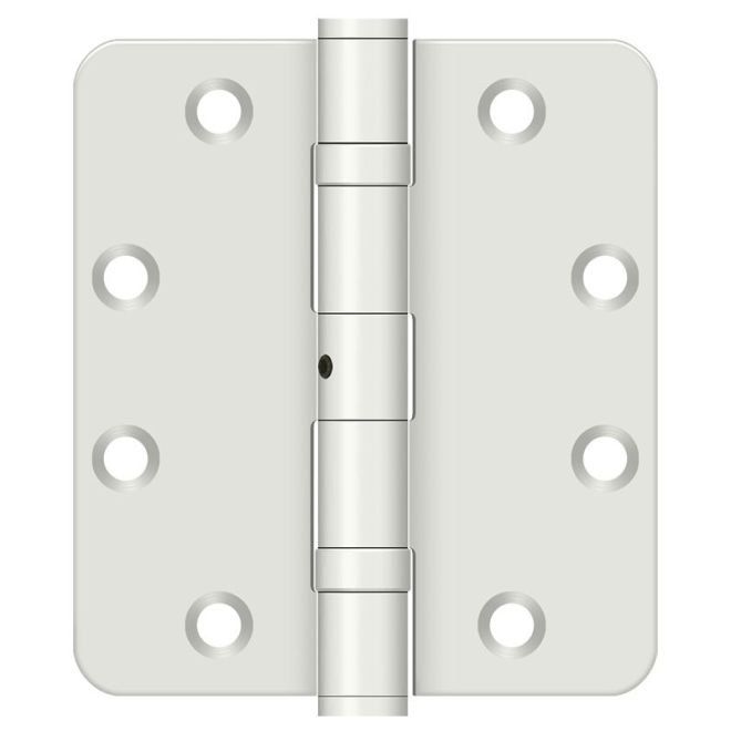 Deltana SS4540R4BNUSPW 4-1/2" x 4" x 1/4" Radius Hinge Prime Coated White Pair