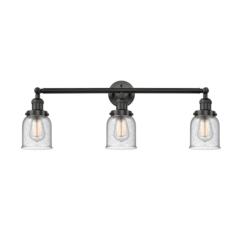 Aponte 3 - Light Dimmable Vanity Light, 60 Watt Vintage Incandescent Bulb, Silver Mercury, Oil Rubbed Bronze