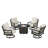 Ferrie 4 - Person Patio Conversation Set with Cushions-1649873001