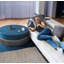 Round Tassel Upholstered Cocktail Ottoman Coffee Table