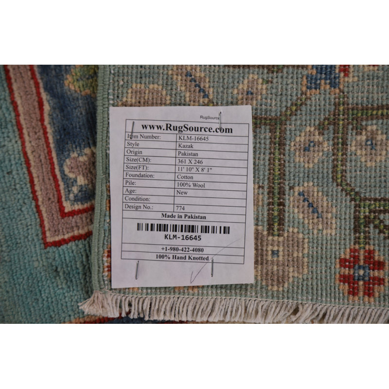 One-of-a-Kind 8'1'' X 11'10'' New Age Wool Area Rug in Blue