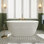 FerdY Bali 55" Freestanding Bathtub, Gracefully Shaped Soaking tub, Glossy White, cUPC Certified, Chrome Drain & Classic Slooted Overflow Assembly Included