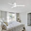 Ventilateurs de plafond de 52 pouces avec lumières, ventilateur de plafond à profil bas avec lumière, ventilateur de plafond encastré avec télécommande, ventilateur de plafond pour chambre à coucher, 6 vitesses, 3 pales réversibles-108808734-108808728
