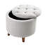 Tabouret de rangement rond avec repose-pieds-777069722