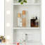 Meuble-lavabo 35 po avec lumières miroir, 4 tiroirs et multiprise, éclairage réglable pour la chambre à coucher-660829852