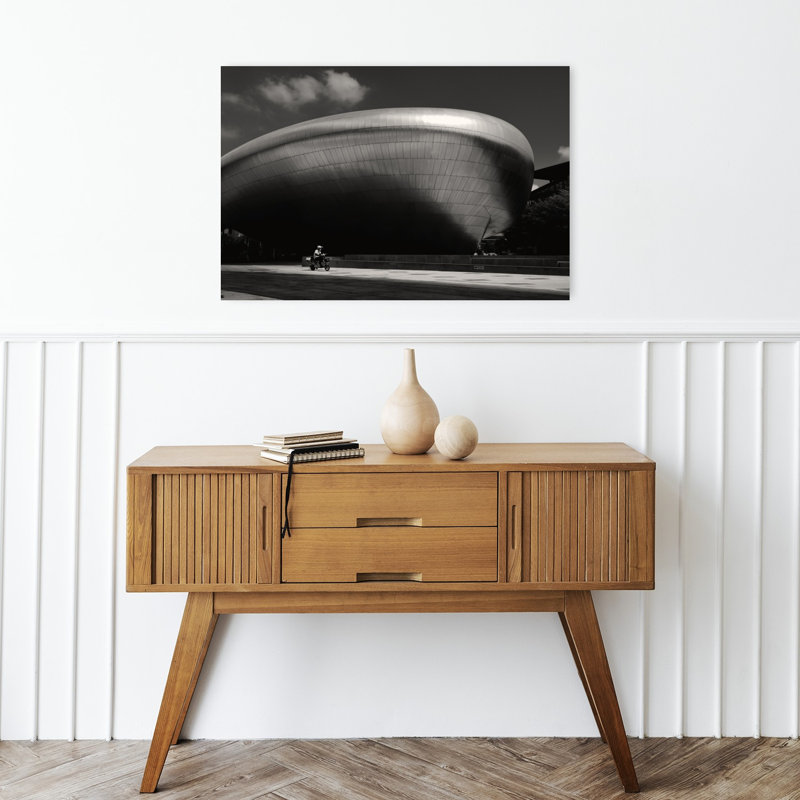 «Sleek Building Urban Ride Abstract Contemporary Geometric Architecture City», reproduction d'art murale, 16" H x 24" W