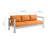 Shore Outdoor Patio Aluminum Sofa-1247526533