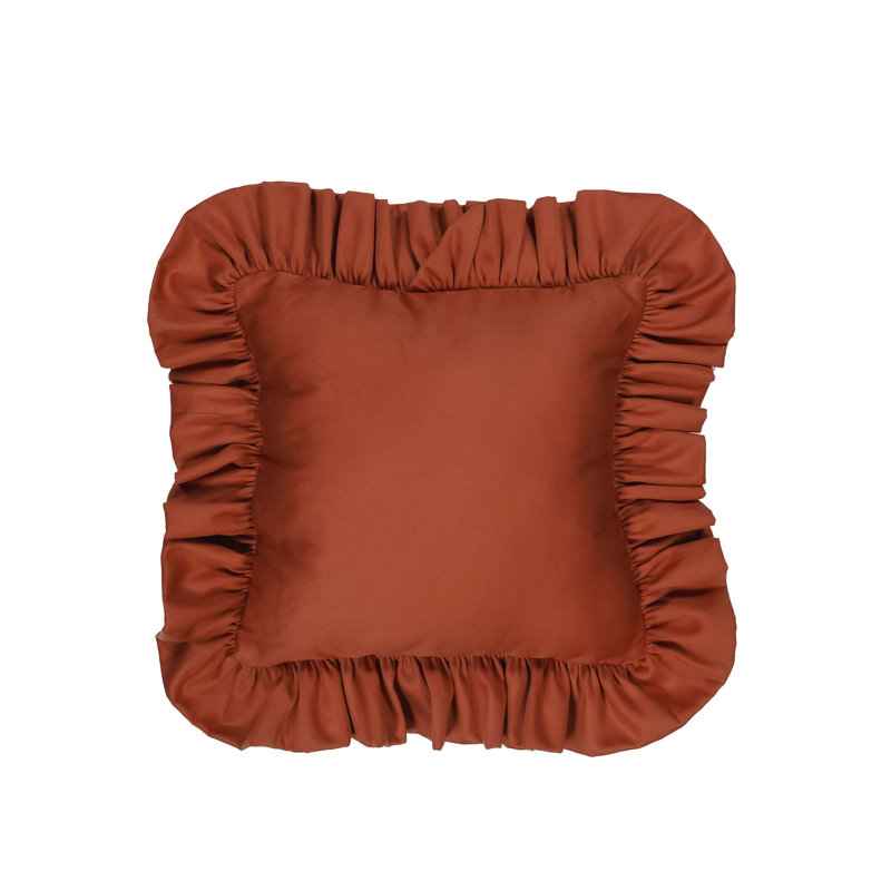 Solid Cotton Reversible Throw Pillow
