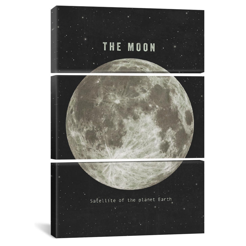 « the moon landscape », reproduction d’art sur toile, H 12 po x l 8 po x P 0,75 po, Toile tendue, Pas de tapis