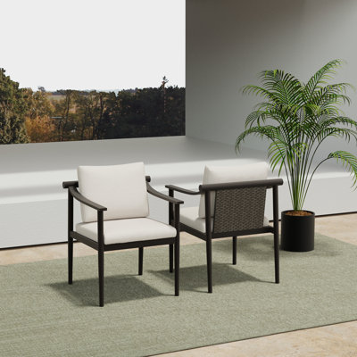 Orlando Metal & Polyester Patio Chair by Hokku Designs