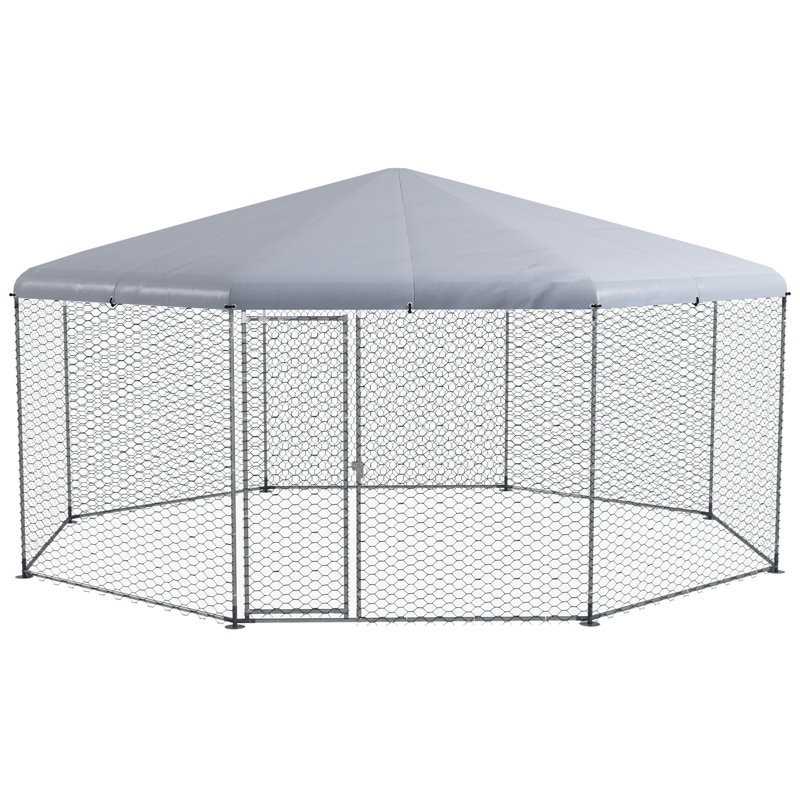 Grand poulailler en métal pour poulets, canards et lapins Pawhut