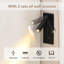 Très grande base de lit tapissier avec tête de lit à oreilles haute, lampe de lecture et port USB, beige-362387754
