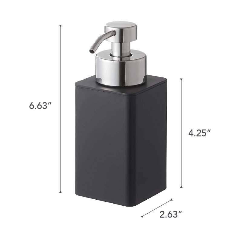 Yamazaki Black Plastic Foaming Soap Dispenser, 12.2 oz