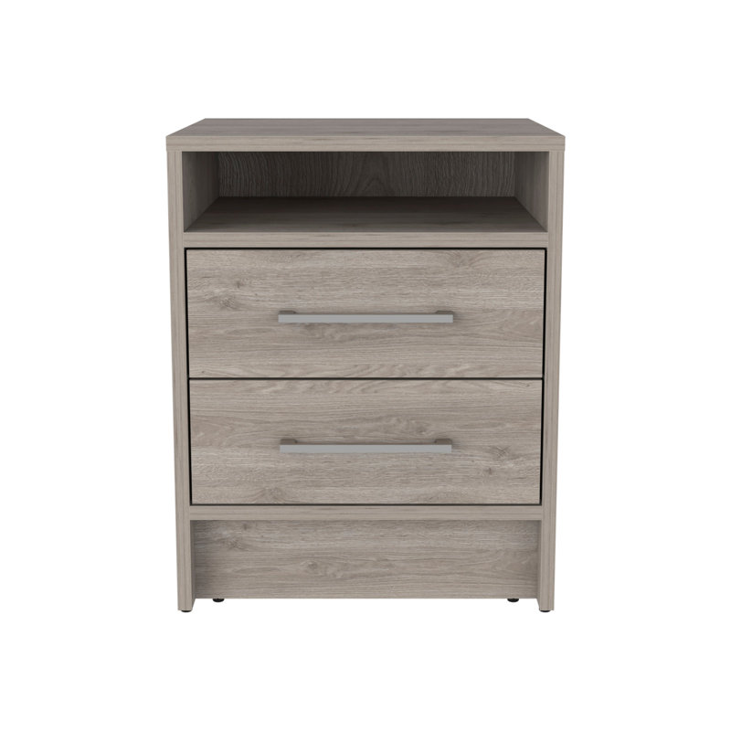 Alex-Jay 40cm W Manufactured Wood Bedside Table, Light Grey