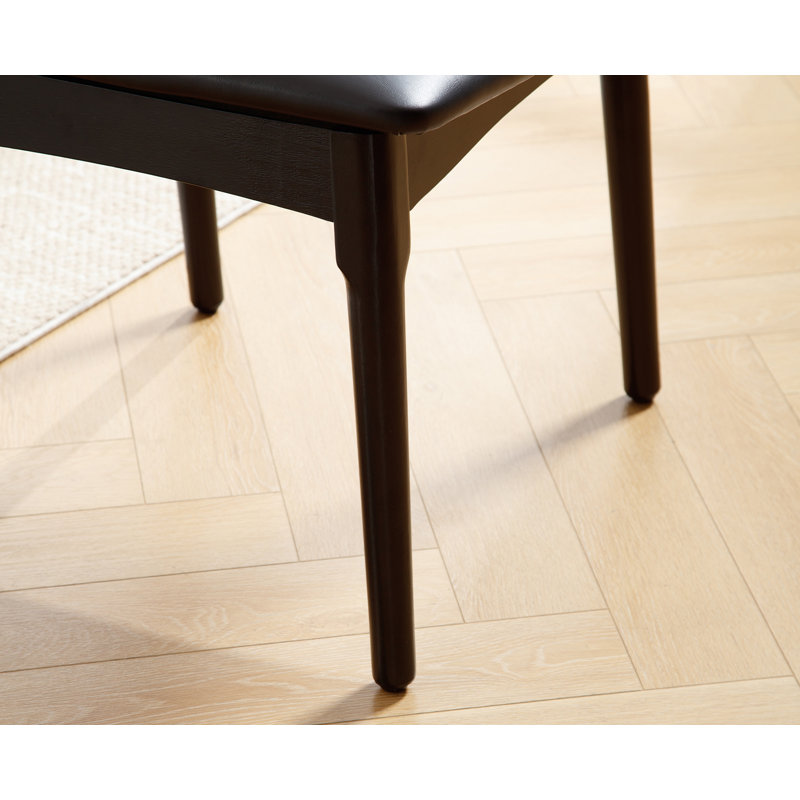 Modern Upholstered Dining Chairs With Backrest, With Solid Wood Frame, For Dining Room/Living Room
