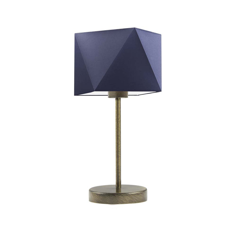 Denzal Metal Table Lamp, Navy Blue, Old Gold