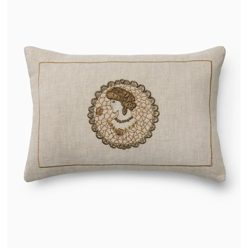 Cameo Linen Lumbar Pillow Cover & Insert