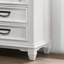 Wood 3-Drawer Nightstand,Weathered White and Grey
