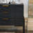 31.5" Wide Modern Fluted Design 3-Drawer Wood Dresser with Metal Legs