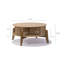 Table basse Mid-Century moderne avec tablette de rangement pour le salon