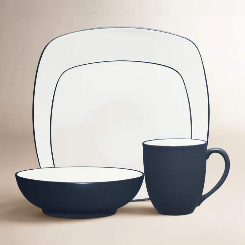Couvert individuel 4 pièces Noritake Colorwave, Bleu marine
