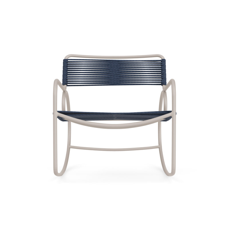 Walter Lamb Outdoor Rocker Chair, Dove/Blue