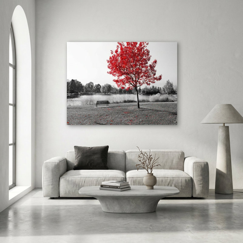 Scarlet Solitude Parkside Canvas Art