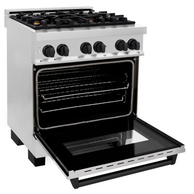 ZLINE Autograph 30" Legacy Dual Fuel Range w/ 4 Burners & Accents
