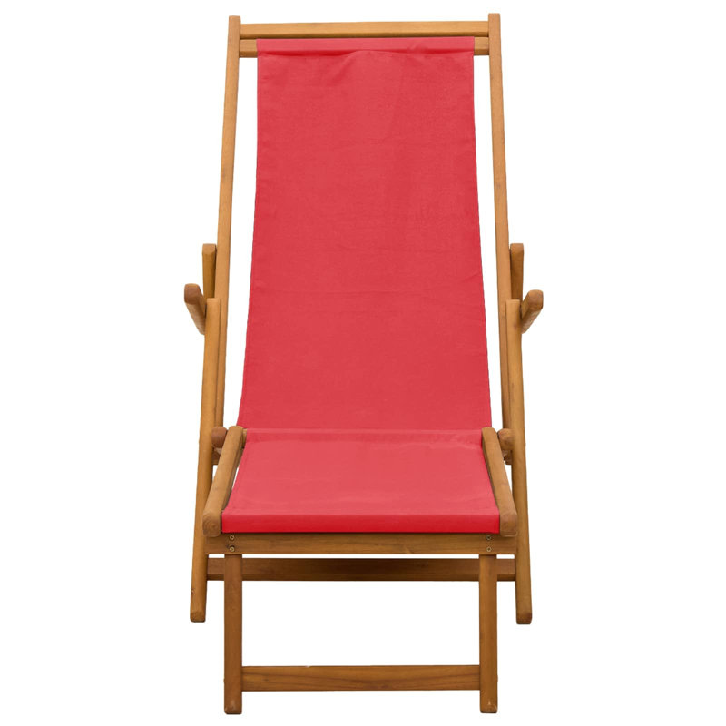 61cm Long Sun Lounger, Red, 1