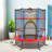 Gymax Round Backyard Trampoline with Safety Enclosure-70751587