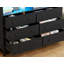 Commode 6 tiroirs avec lumières à DEL, armoire de rangement-728841045