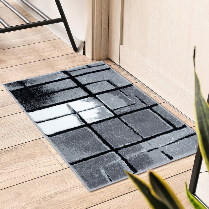 Tapis gris Alayssa, Rectangle 2 pi x 3 pi
