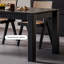 Table de salle à manger rectangulaire noire-1823317630