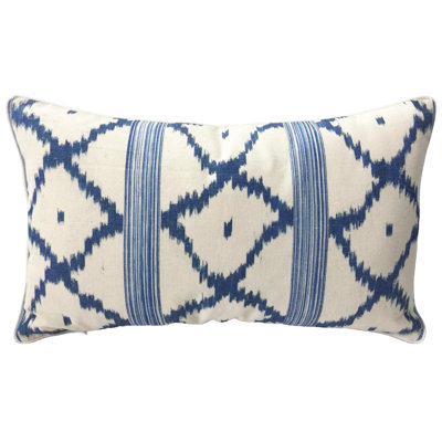 Schumacher Lumbar Ikat Pillow Cover And Insert